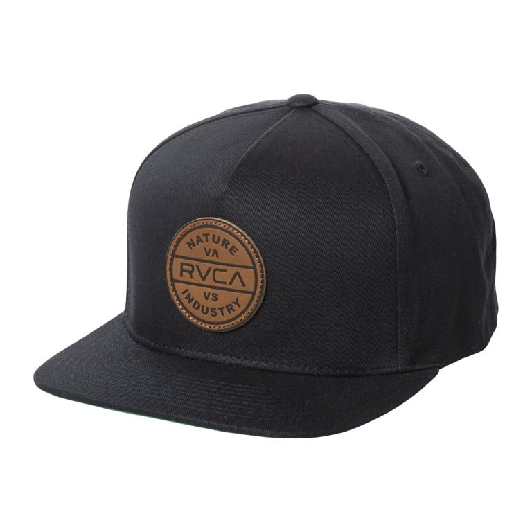 RVCA Stamp Snapback Hat (Navy)-min