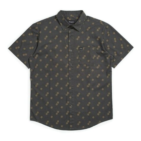 Brixton Charter Print Woven T-Shirt Washed Black Copper