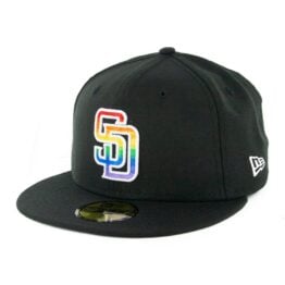 New Era 59Fifty San Diego Padres Pride Fitted Hat Black - Billion Creation