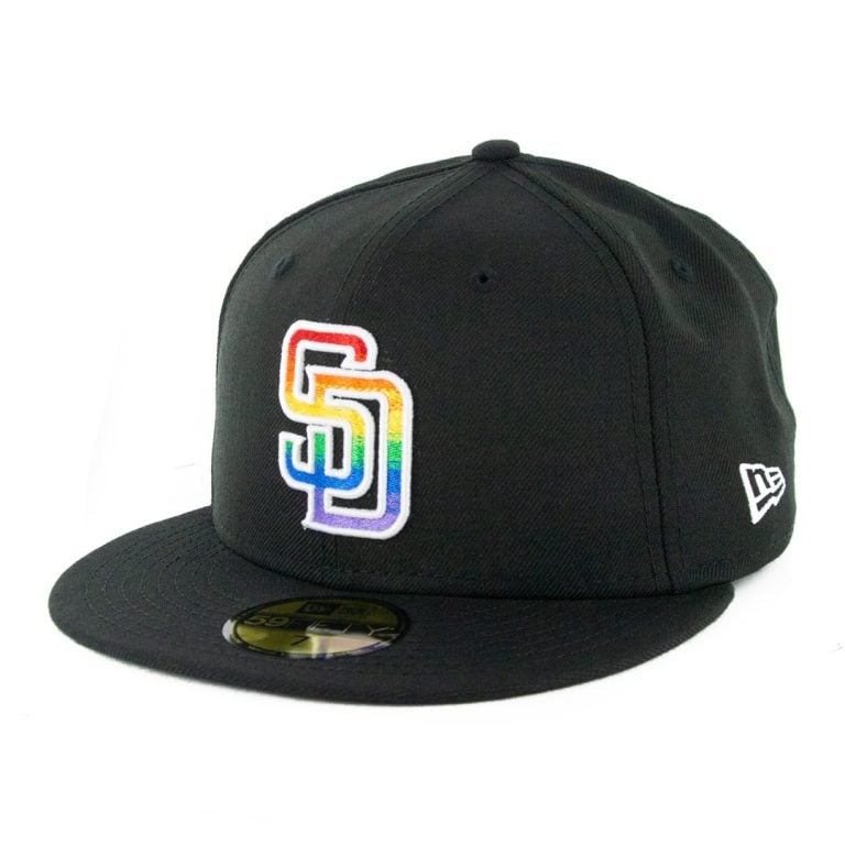 NE SD Padres Pride Fitted (Black)-min