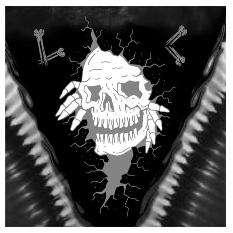 Sketchy Tank Crack Head T-Shirt Black Tie Dye