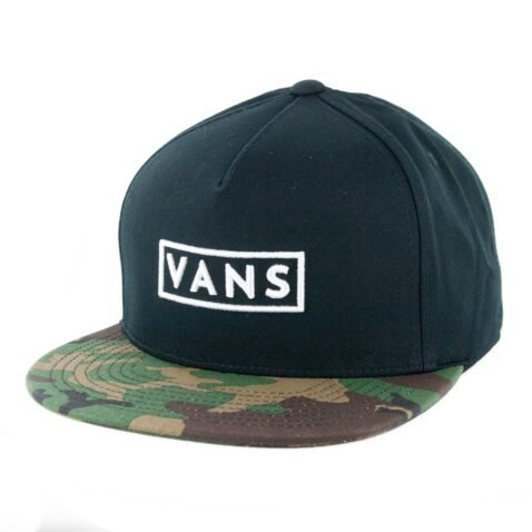 Vans Easy Box Snapback Hat Black Classic Camo