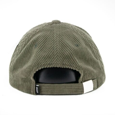 HUF 1993 Logo 6 Panel Strapback Hat Olive