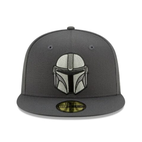 New Era 59Fifty Mandalorian Helmet Fitted Hat Graphite - Image 2
