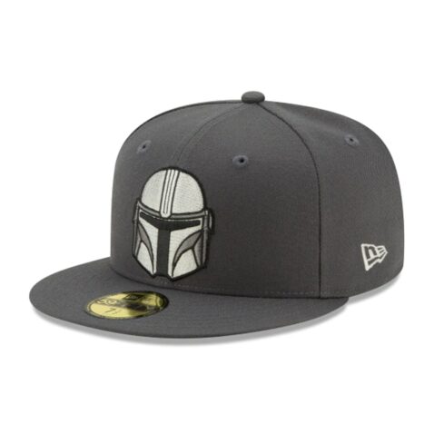 New Era 59Fifty Mandalorian Helmet Fitted Hat Graphite