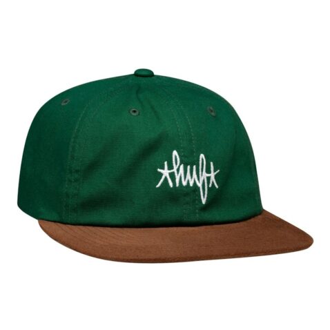 HUF Haze Contrast 6 Panel Strapback Hat Forest