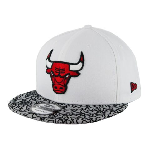 New Era 9Fifty Chicago Bulls Jordan 3 Snapback Hat White Red Elephant