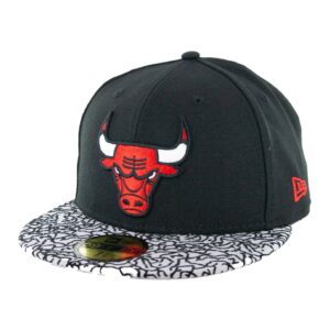 New Era 59Fifty Chicago Bulls Jordan 3 Fitted Hat Black Red Elephant