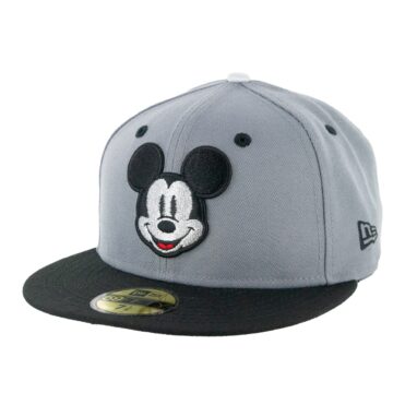 New Era 59Fifty Mickey Mouse Head Fitted Hat Graphite Black