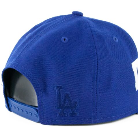 New Era 9Fifty Los Angeles Dodgers Mixed Snapback Hat Dark Royal - Image 4