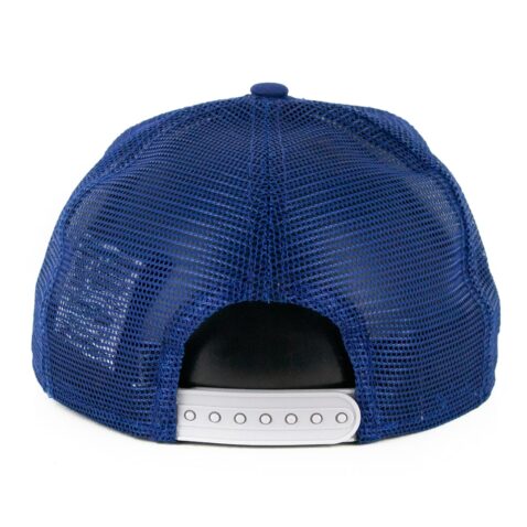 New Era 9Fifty Los Angeles Dodgers Trucker Patched Snapback Hat Royal Blue - Image 3
