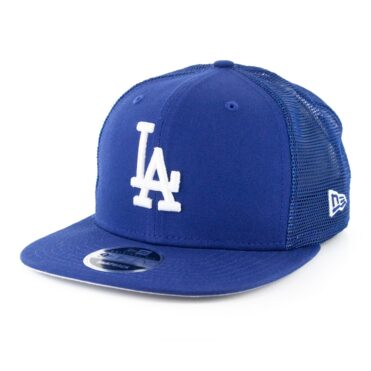 New Era 9Fifty Los Angeles Dodgers Trucker Patched Snapback Hat Royal Blue
