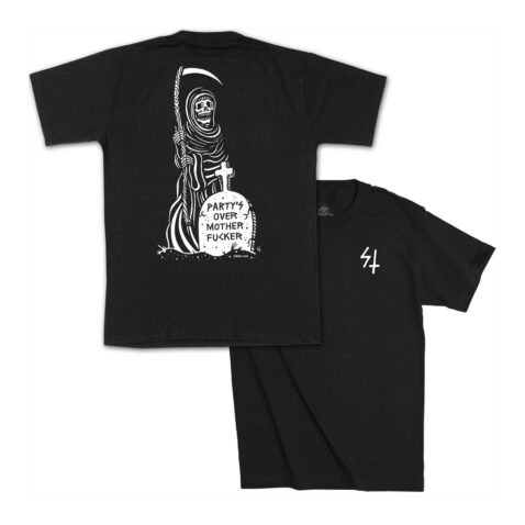 Sketchy Tank Party's Over T-Shirt Black
