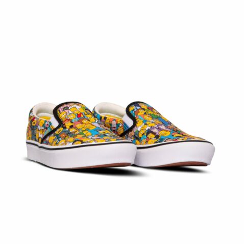 Vans X Simpsons Classic Slip-On Springfield Shoes Yellow - Image 2