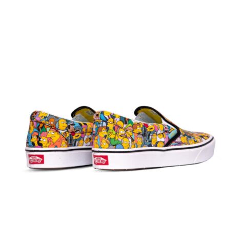 Vans X Simpsons Classic Slip-On Springfield Shoes Yellow - Image 3