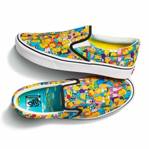Vans X Simpsons Classic Slip-On Springfield Shoes Yellow - Image 5