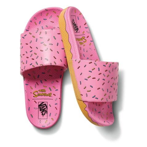 Vans X Simpsons Slide-On D'ohnut Slides Pink - Image 5