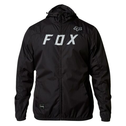 Fox Moth Windbreaker Jacket Black Grey