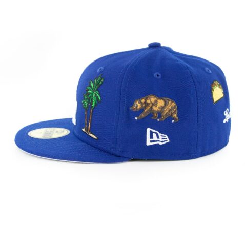 New Era 59Fifty Los Angeles Dodgers Local Dark Royal Fitted Hat