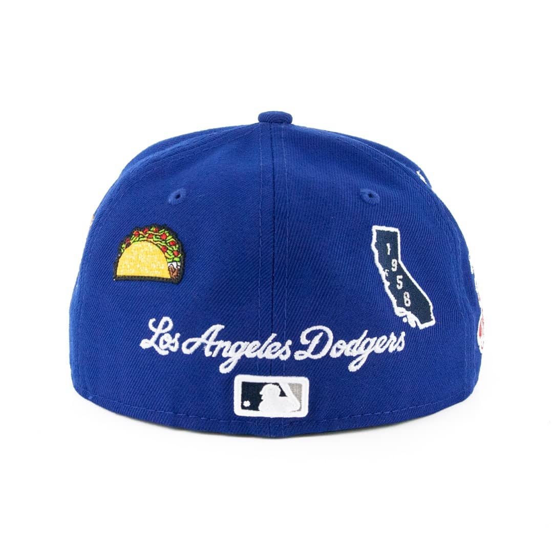 New Era 59FIFTY Los Angeles Dodgers Palm Fitted Hat Dark Royal