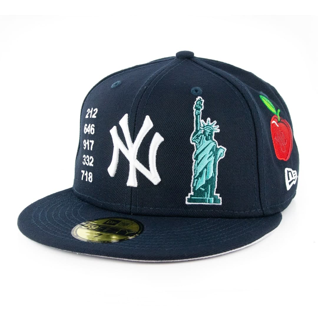 New Era 59Fifty New York Yankees Local Dark Navy Fitted Hat 