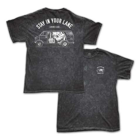 Sketchy Tank Vannin' T-Shirt Black Acid Wash