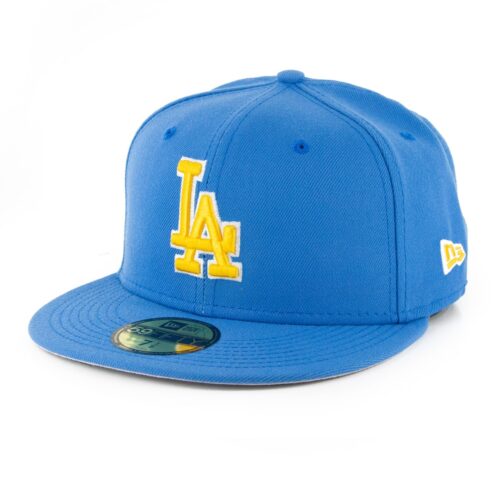 New Era 59Fifty Los Angeles Dodgers Hometown Fitted Hat Air Force Blue Gold