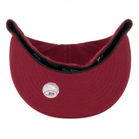 New Era 59Fifty Los Angeles Dodgers Hometown Fitted Hat Cardinal Red Gold - Image 3