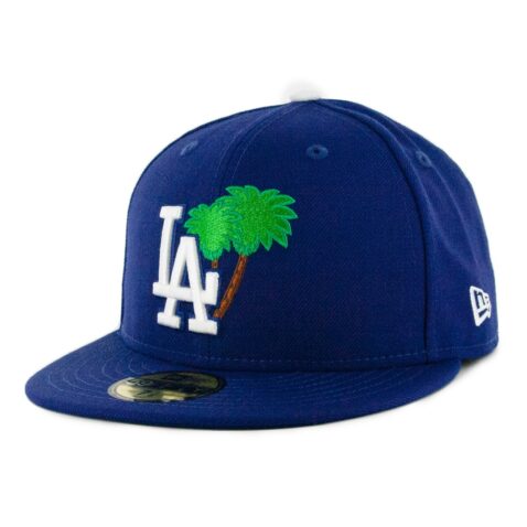 New Era 59Fifty Los Angeles Dodgers Palm Fitted Hat Dark Royal