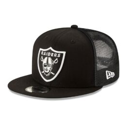 New Era 9Fifty Las Vegas Raiders Trucker Snapback Hat Black White