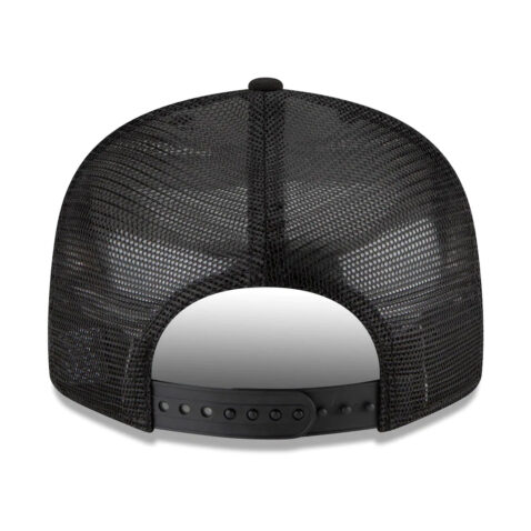 New Era 9Fifty Las Vegas Raiders Trucker Snapback Hat Black White - Image 2