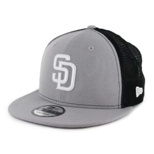 New Era 9Fifty San Diego Padres Trucker Snapback Hat Grey