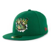 New Era 59Fifty TMNT Gang Fitted Hat Kelly Green-min