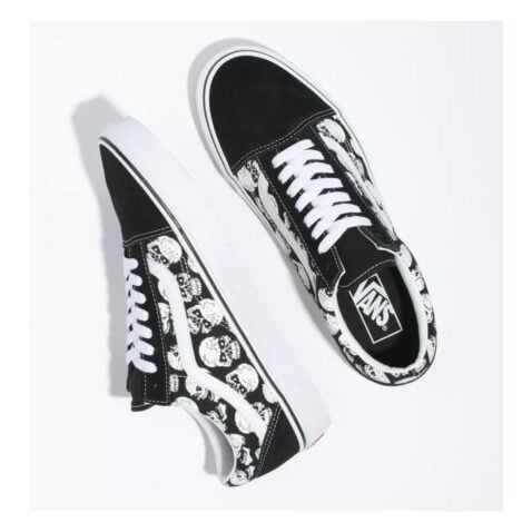 Vans TM Glow Skulls Old Skool Shoe Black White - Image 5