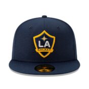 NE LA Galaxy Primary Logo Fitted Hat Dark Navy 01-min