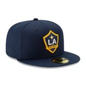 NE LA Galaxy Primary Logo Fitted Hat Dark Navy 02-min