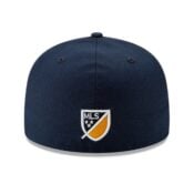 NE LA Galaxy Primary Logo Fitted Hat Dark Navy 04-min