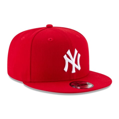 New Era 9Fifty Basic New York Yankees Snapback Hat Scarlet Red - Image 3