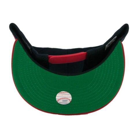 New Era 9Fifty California Angels Two Tone Snapback Hat Navy - Scarlet Red - Image 3
