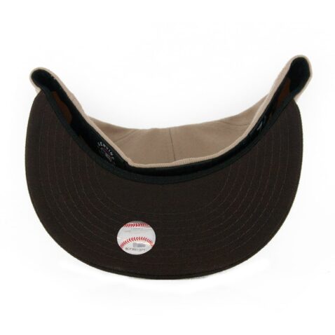 New Era 59Fifty San Diego Padres Jersey Hook Fitted Hat Camel Burnt Wood Brown - Image 3