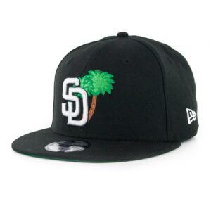 New Era 9Fifty San Diego Padres Palm Snapback Hat Black