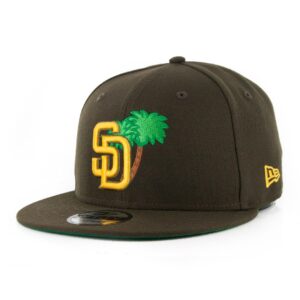 New Era 9Fifty San Diego Padres Palm Snapback Hat Brown