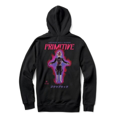 Primitive X DBS Goku Black Rose Pullover Hooded Sweatshirt Black - Image 2