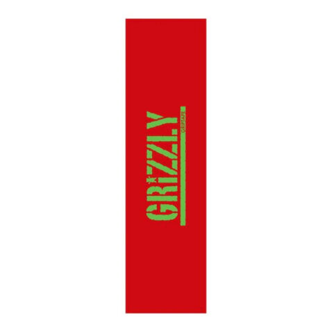 Grizzly Stamped Necessities Grip Tape Red