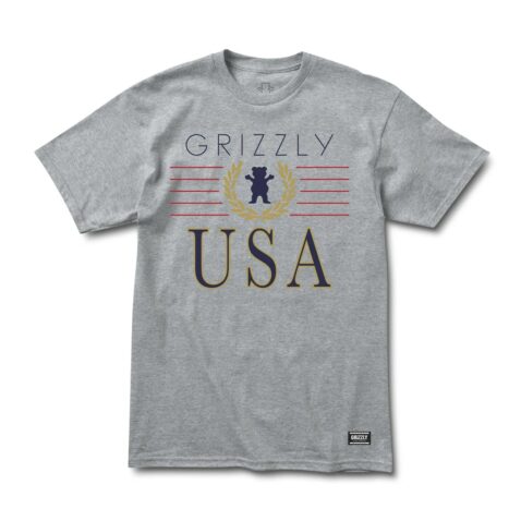 Grizzly USA T-Shirt Heather Grey