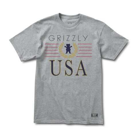 Grizzly USA T-Shirt Heather Grey