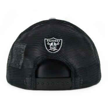 New Era 9Fifty Las Vegas Raiders Trucker Snapback Hat Grey Black