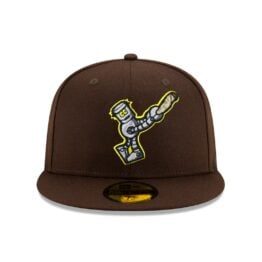 New Era 59Fifty Dionic X Billion Creation San Diego Robot Friar Fitted Hat Burnt Wood Gold