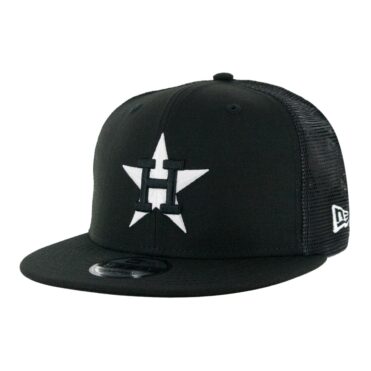 New Era 9Fifty Houston Astros Trucker Snapback Hat Black White