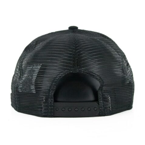 New Era 9Fifty New York Yankees Trucker Snapback Hat Black White - Image 3
